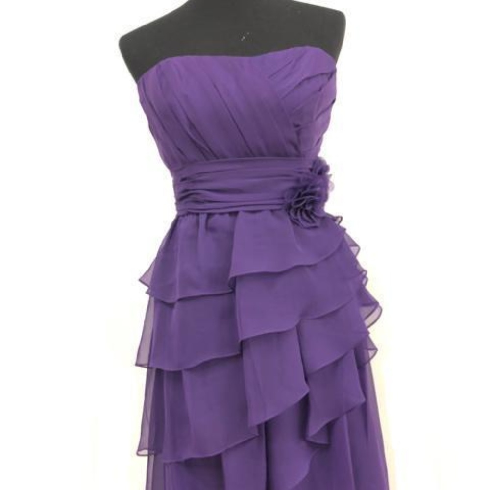 Eden Size Short Ruffle Flower Formal Dress